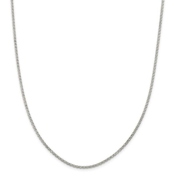 2mm, Sterling Silver Fancy Solid Anchor Chain Necklace, 24 Inch - Picture 3 of 8